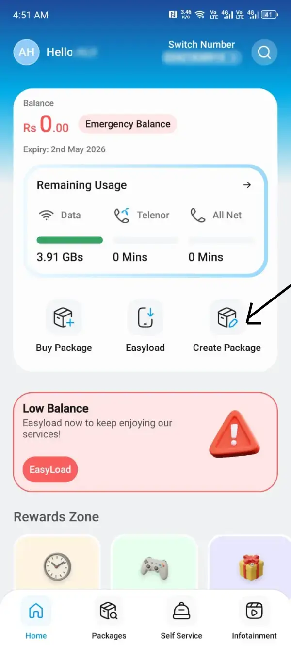 Activate Package through My Telenor App