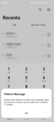 Telenor balance save ussd