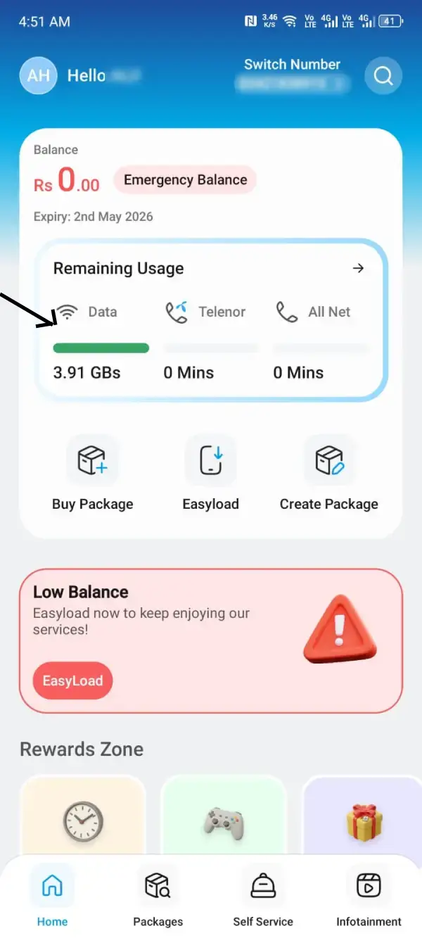 Check Internet Through My Telenor App
